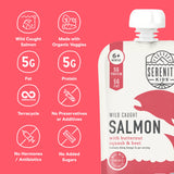 Serenity Kids Wild-Caught Salmon, Butternut Squash, and Beet Puree Pouch, 3.5 oz., Pack of 6