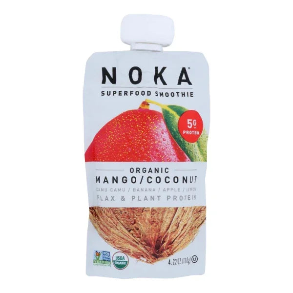 Noka Sparkling Smootie, Mango Coconut, 4 Pack (Pack of 6) - Cozy Farm 
