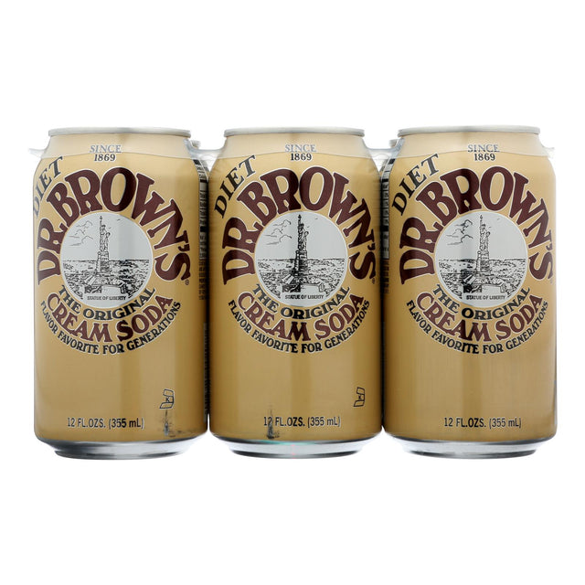 Dr. Brown's Diet Cream Soda 6-Packs, 12 Fl Oz Each - Cozy Farm 