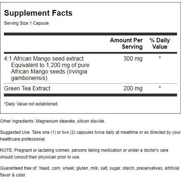 Only Natural Ultimate African Mango (Irvingia Gambonensis) Extract - 500 Mg - 60 Capsules - Cozy Farm 