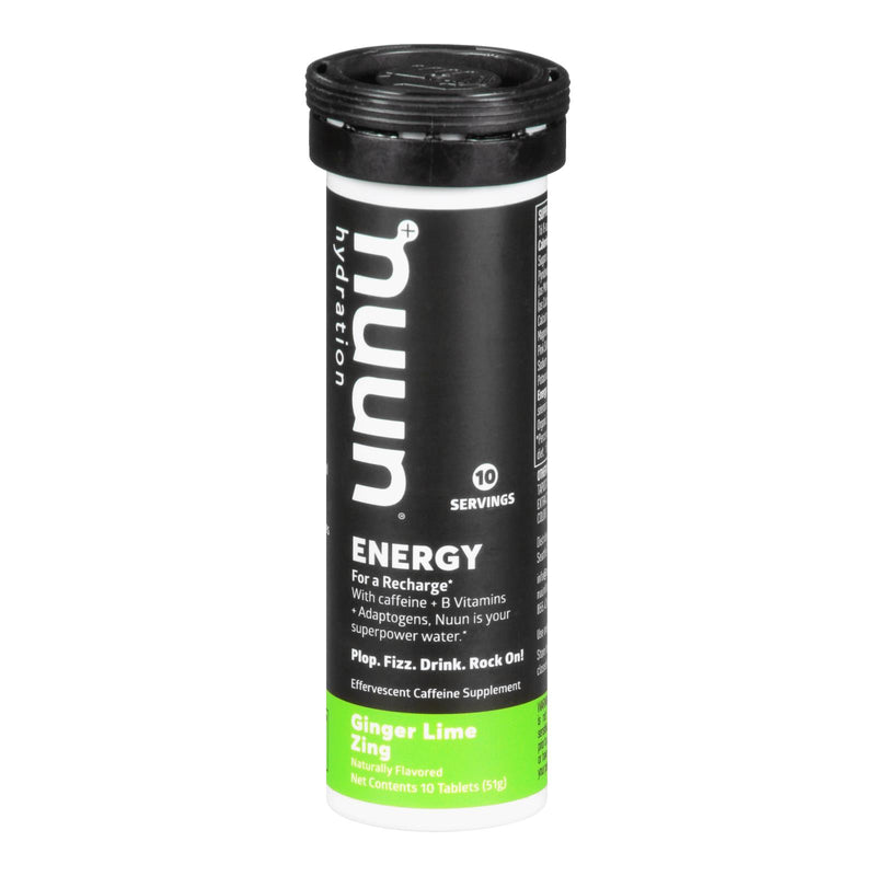Tabs  Nuun Hydration - Energy Ginger Lime Zinc (Pack of 8) 10 Ct Tabs - Cozy Farm 