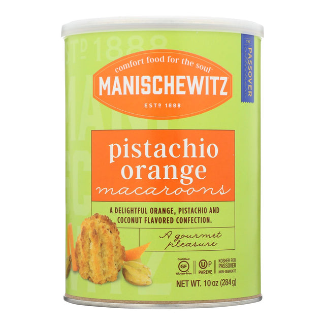 Manischewitz Macaroons Orange Flavor Pistachio Kosher for Passover 10 oz (Pack of 12) - Cozy Farm 