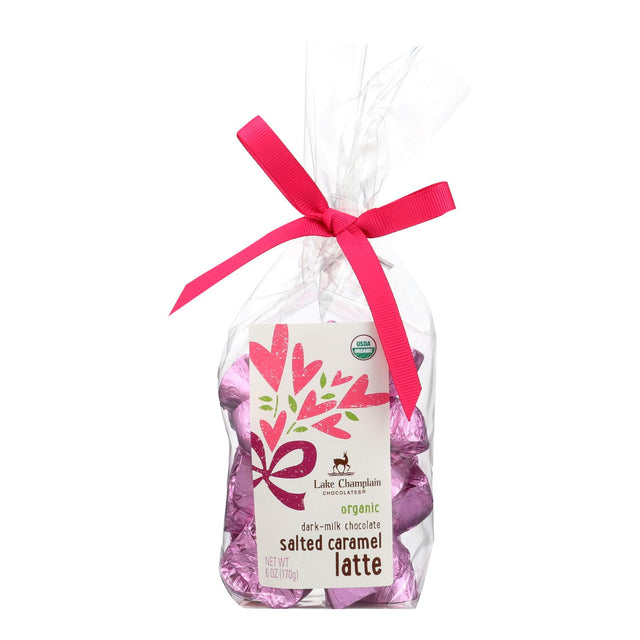 Lake Champlain Chocolates Salted Caramel Latte Dark-Milk Chocolate - 6 Oz Bag (Case of 12) - Cozy Farm 