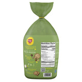 Green package with nutrition label on a white background