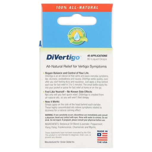DiVertigo - Essential Topical Oil Blend for Vertigo & Dizziness Relief (0.17 fl oz) - Cozy Farm 
