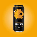 Riot Energy Mango – Bebida energética orgánica (paquete de 12 latas de 473 ml)