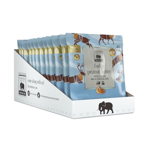 Endangered Species Chocolate - 48% Milk Chocolate Peanut Butter, 1.6 oz (Pack of 12) - Gluten-Free Kosher Treat