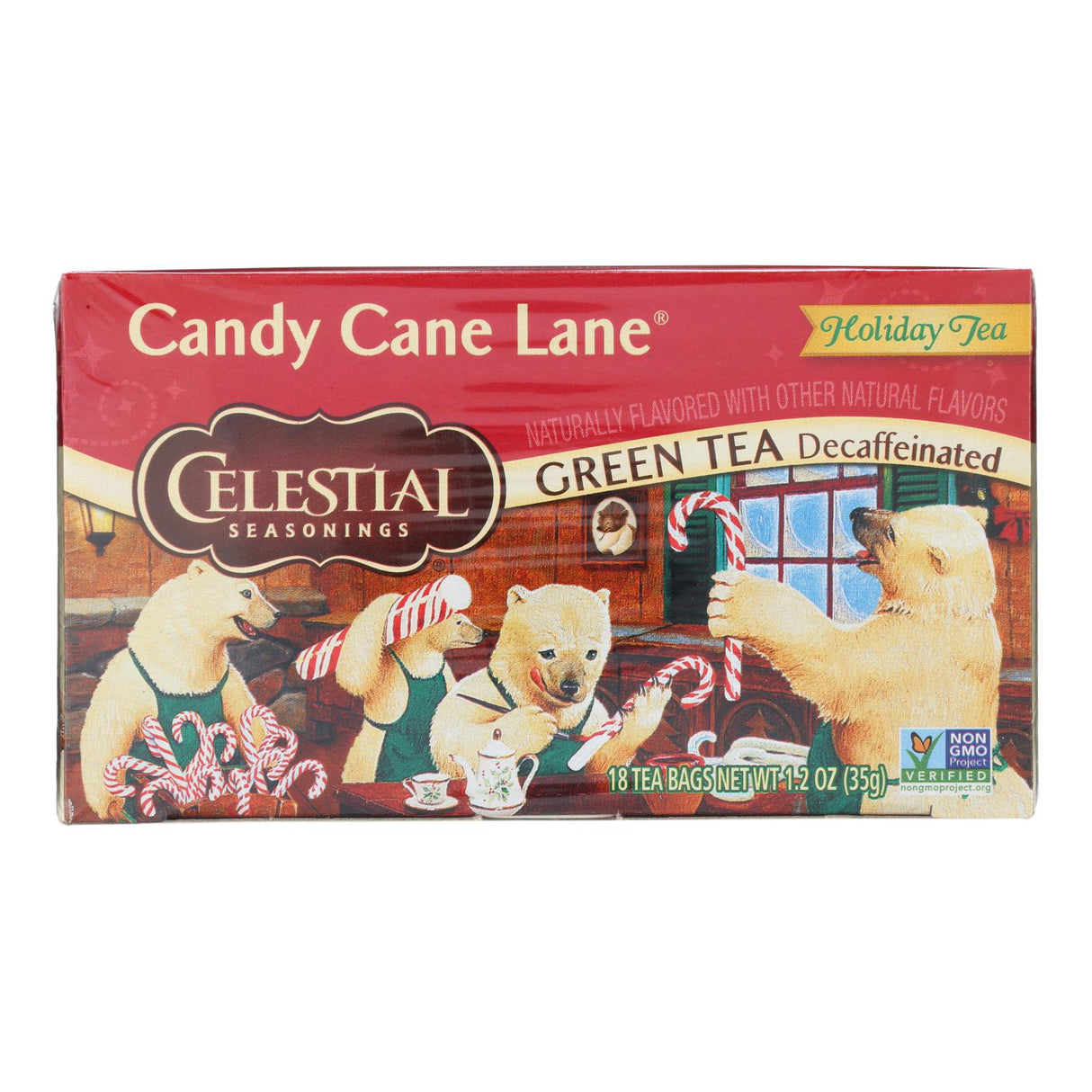 Celestial Seasonings Green Tea Candy Canes (Pack of 6 - 18 bags) - Cozy Farm 