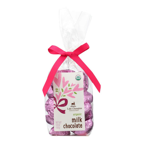 Organic Milk Chocolate Heart-shaped Candies, 5.9 Oz (Case of 12) by Lake Champlain Chocolates - Cozy Farm 