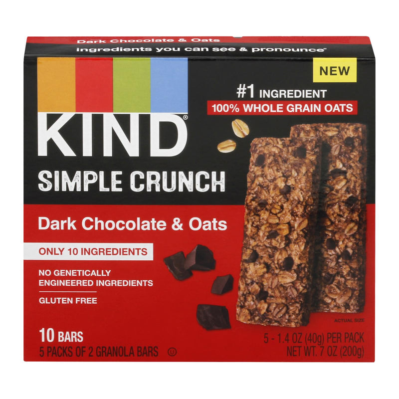 Kind - Simple Crunch Dark Chocolate and Oats (Pack of 8-5/1.4 Oz) - Cozy Farm 