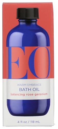 Eo Products - Rose Geranium Bath Oil, 4 fl oz - Relaxing Aromatherapy Treatment