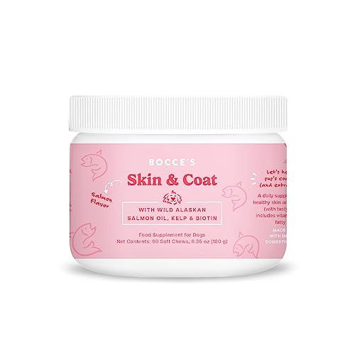 Bocce's Bakery Skin & Coat Dog Supplement, 6.35 oz (Pack of 12) - Healthy Skin Support