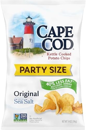 Cape Cod - Less Fat Potato Chips, 14 oz (Pack of 9) - Gluten-Free Snack
