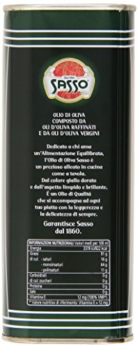 Sasso : "Olio Di Oliva" Olive Oil 1 Liter (33.8 Fl.oz.)