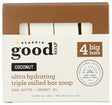 Alaffia Good Bar Soap Coconut, 4 ct (Pack of 1) - Gluten-Free Soap
