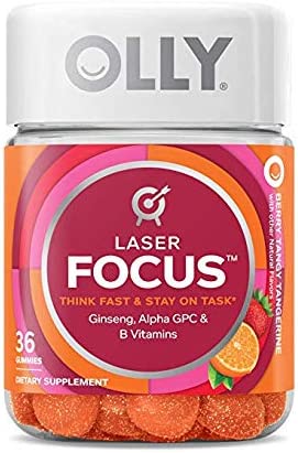 Olly Laser Focus Think & Stay On Task - Berry Tangy Tangerine - 36 Count - Cozy Farm 