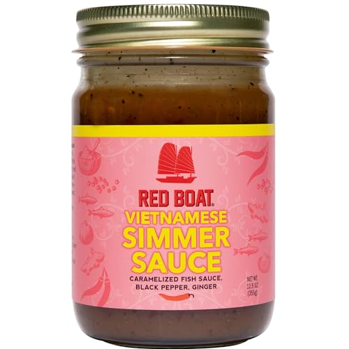 Red Boat Fish Sauce - Simmer Sauce Black Pepper, 12.5 fl oz (Pack of 6) - Gluten-Free Umami Boost