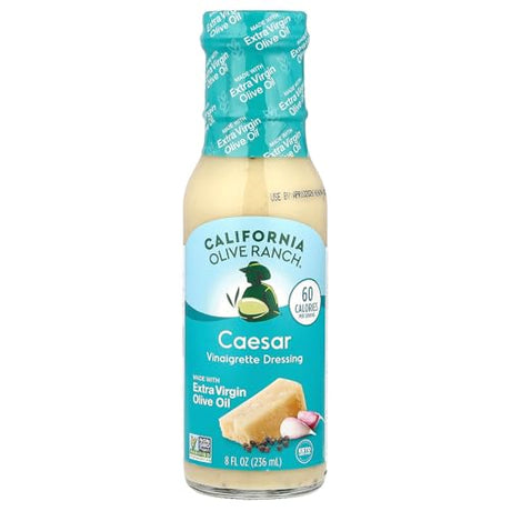 California Olive Ranch Caesar Vinaigrette Dressing, 10 fl oz (Pack of 6) - Gluten-Free Salad Dressing