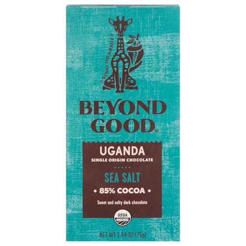 Beyond Good - 85% Organic Dark Chocolate with Sea Salt, 2.64 oz (Pack of 12) - Gluten-Free Kosher Treat