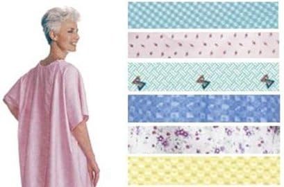 Snapwrap 可重复使用病号服 粉色玫瑰花蕾 - 豪华棉/涤纶混纺 - 每件