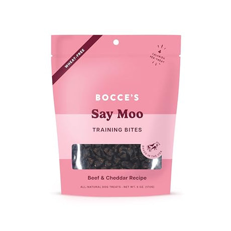 Bocce's Bakery Say Moo Dog Treats, 6 oz (Case of 12) - Natural Training Bites