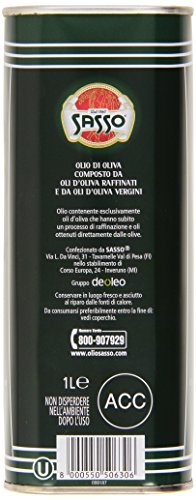 Sasso : "Olio Di Oliva" Olive Oil 1 Liter (33.8 Fl.oz.)