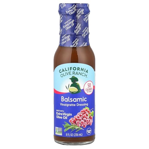 California Olive Ranch Balsamic Vinaigrette Dressing, 10 oz (Pack of 6) - Gluten-Free Salad