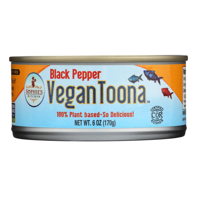 Sophie's Kitchen Black Pepper Vegan Toona (Pack of 12) 6 Oz - Cozy Farm 
