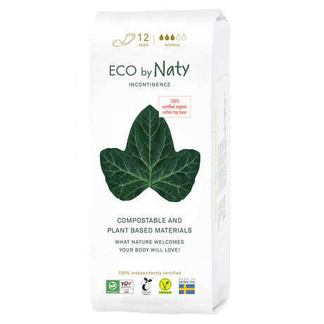 Eco By Naty Incontinence Pad Normal (12 Count) - Cozy Farm 