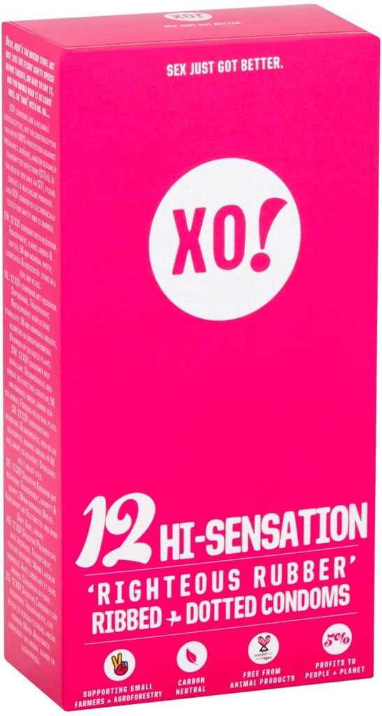 Xo! - Condoms Rbbr Hi-Sensation - Case of 8-12 ct - Cozy Farm 