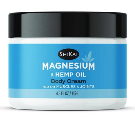 Shikai Products - Magnesium Body Cream, 4.5 fl oz - Gluten-Free Moisturizer