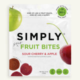 Simply Gum Fruit Bites Sour Apple Cherry (Pack of 8) - Natural Chewy Candy