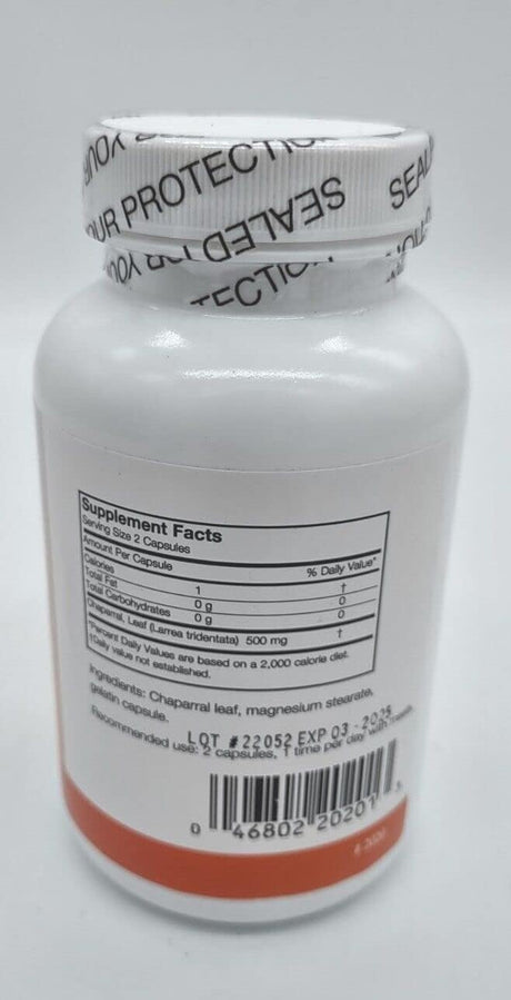 Arizona Natural Chaparral, 500 mg, 180 Capsules