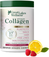Great Lakes Wellness Collagen Peptides, Raspberry Lemon, 8 oz