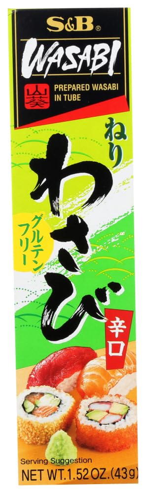 S&B Wasabi Tube, 1.52 Oz., Pack of 10