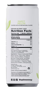 Uptime Energy Sugar-Free Summer Melon Energy Drink, Pack of 12, 12 fl oz Each, Natural Caffeine
