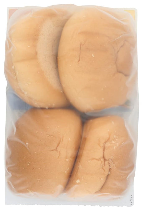 Packaged bread rolls in a clear plastic bag