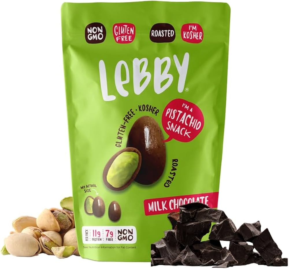 Lebby Snacks - Milk Chocolate Pistachios, 3.1 oz (Pack of 6) - Turkish Delight