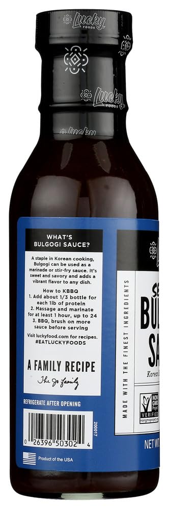 Seoul Vegan Bulgogi Sauce, Korean BBQ, Gluten-Free, Soy-Free, Case of 6 (15 oz)