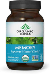 Organic India Memory & Mental Clarity Supplement, 90 Vegetarian Capsules