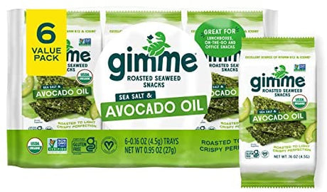 Gimme Seaweed Snacks, 10-Pack .92 Oz, Avocado Oil Infused - Cozy Farm 