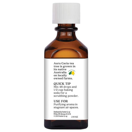 Aura Cacia Pure Tea Tree Essential Oil, 100% Natural, Cleansing & Purifying, 2 fl oz