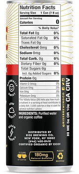 Rise Brewing Co. Organic Black Cold Brew Coffee, 12-Pack × 7 Fl. Oz.