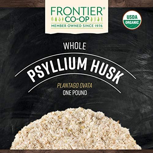 Frontier Herb Psyllium Seed Husk, Whole, Organic, 1 Lb.
