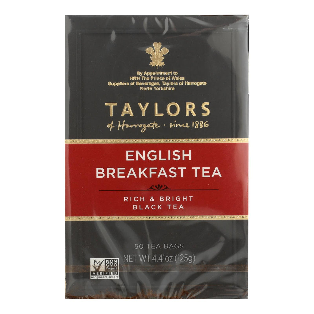 Taylors of Harrogate English Breakfast Tea Bags - Case of 6 - 50 Bags - Cozy Farm 