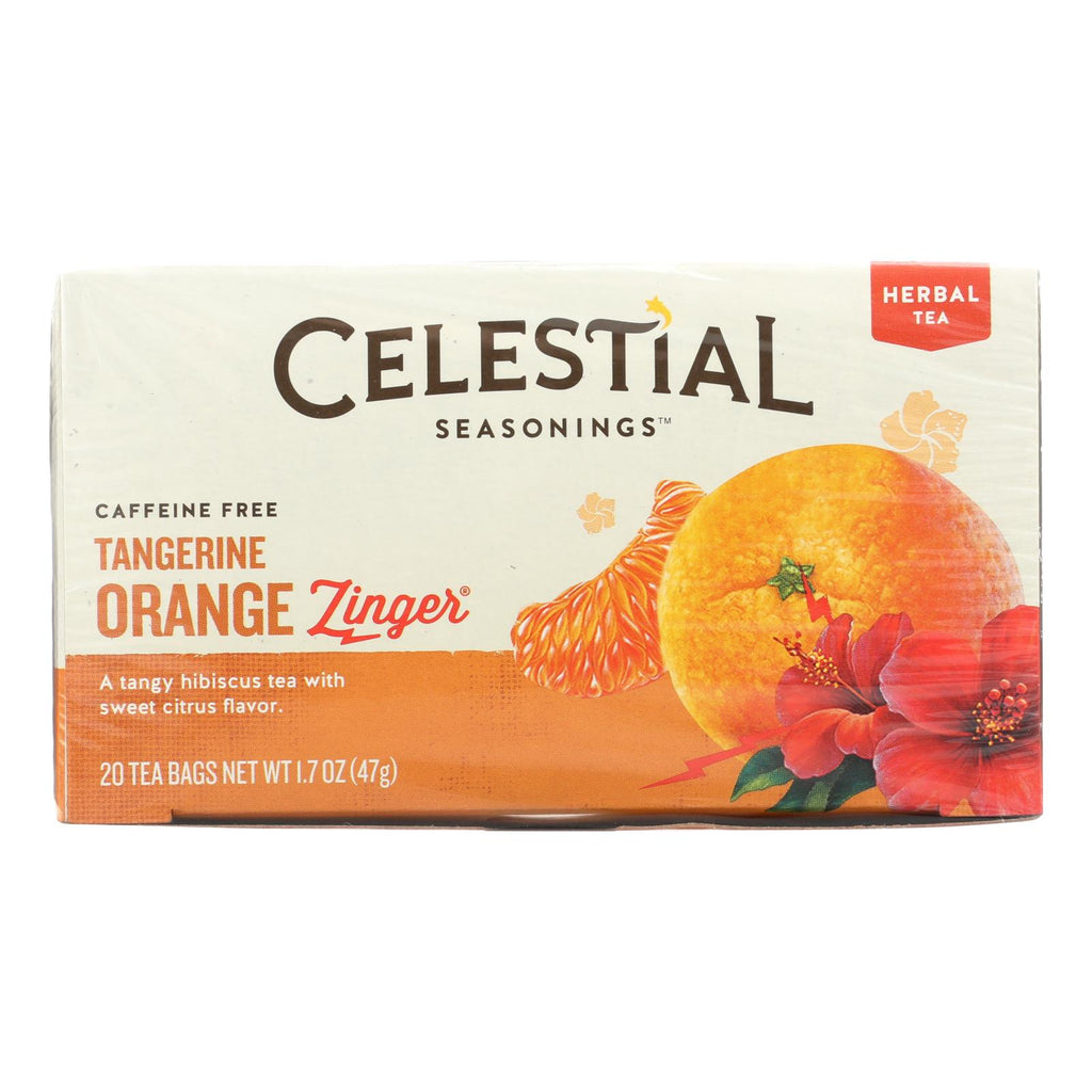 Celestial Seasonings Tangerine Orange Zinger Herbal Tea Bags (Pack of 20) | Caffeine-Free - Cozy Farm 