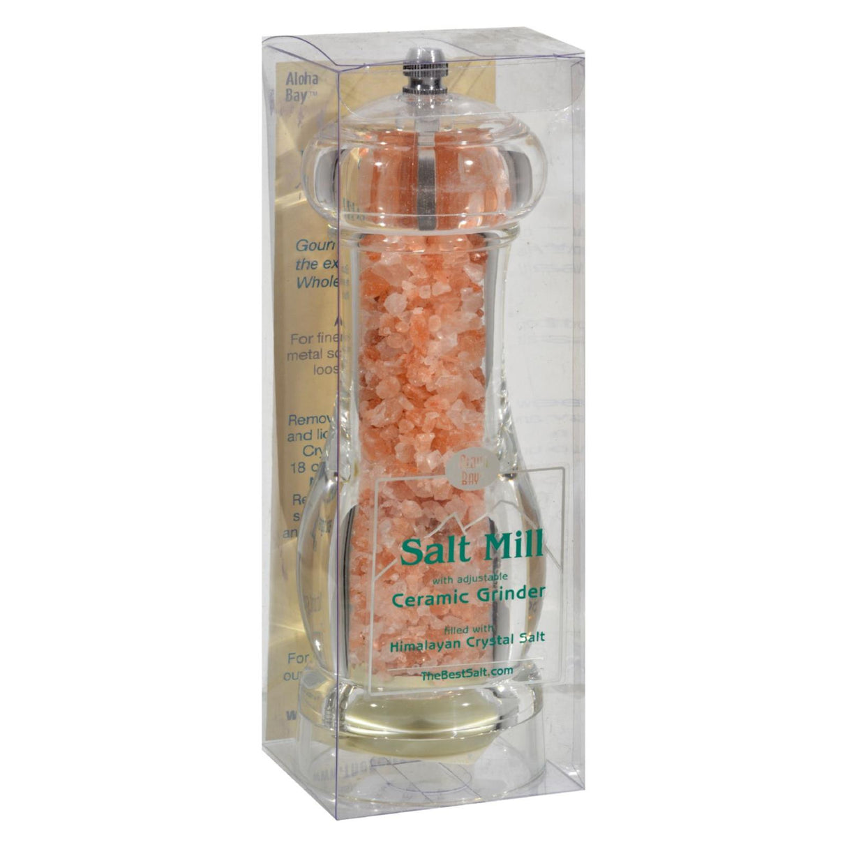 Himalayan Pink Salt Mill Grinder with Premium Ceramic Mechanism - Cozy Farm 