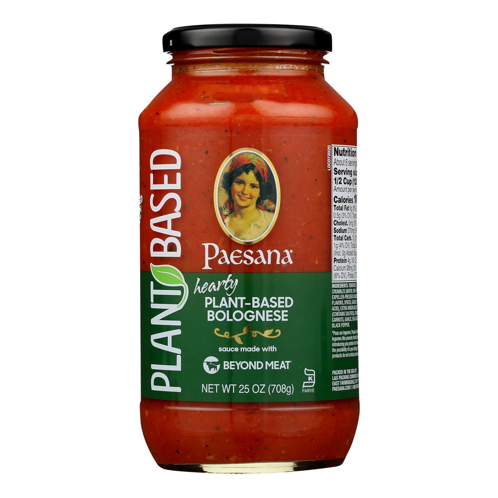 Paesana Hearty Bolognese Plant Sauce (Pack of 6 - 25 Oz.) - Cozy Farm 