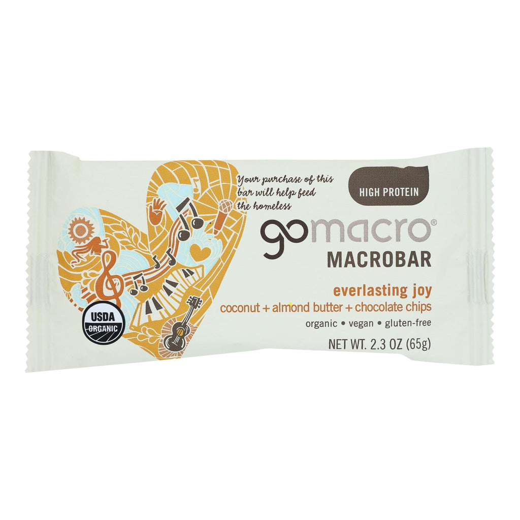 Gomacro Organic Macrobar Coconut Almond Butter and Chocolate Chips (Pack of 12) - 2.3 Oz. - Cozy Farm 
