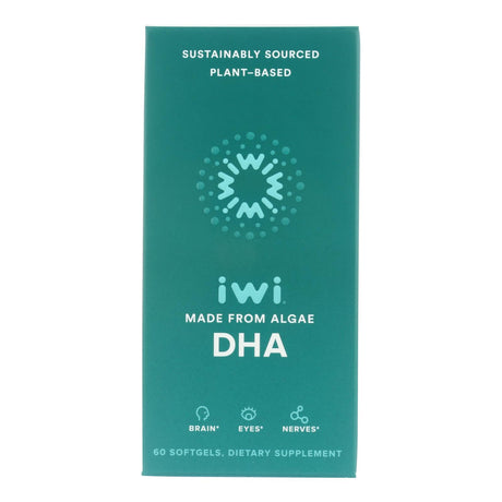 Iwi Supp Algae DHA 60 Softgel Capsules: Essential Omega-3 for Brain and Eye Health - Cozy Farm 